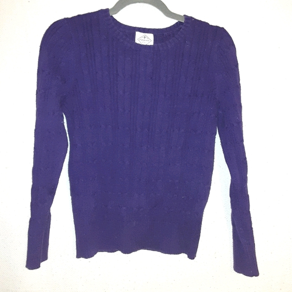 St John's Bay Purple Long Sleeve Sweater